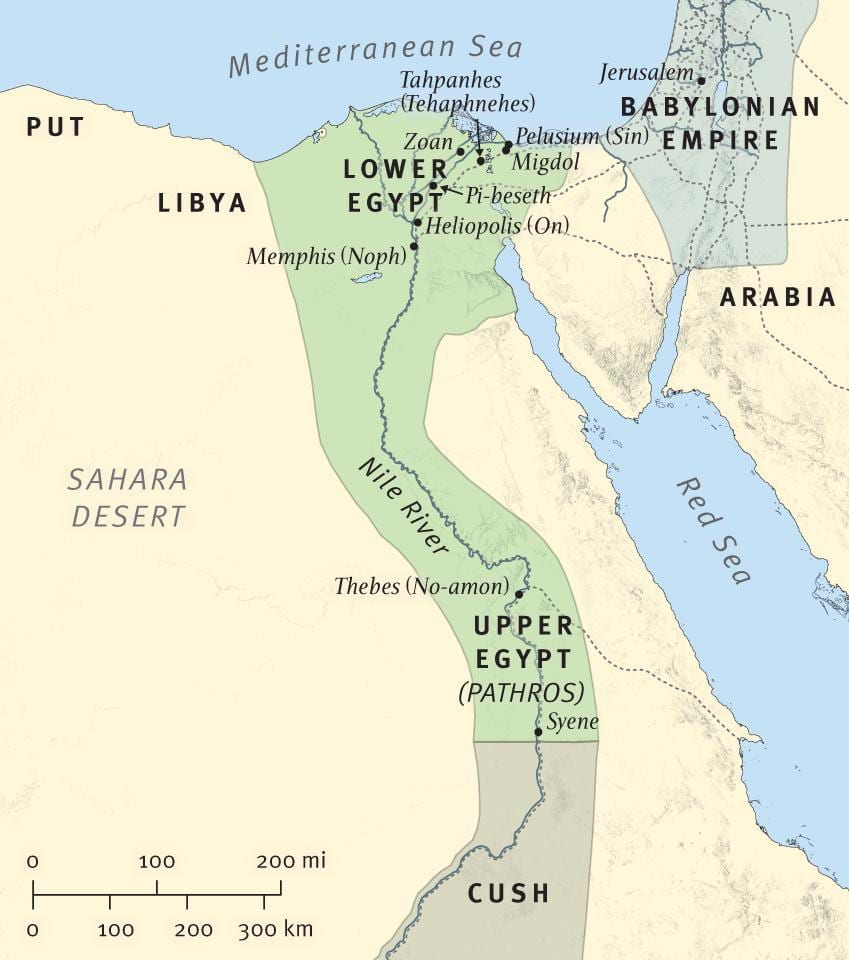 carte de l'Éthiopie, du temps de la bible