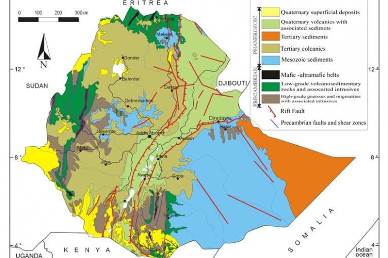 carte de l'Éthiopie ressources naturelles