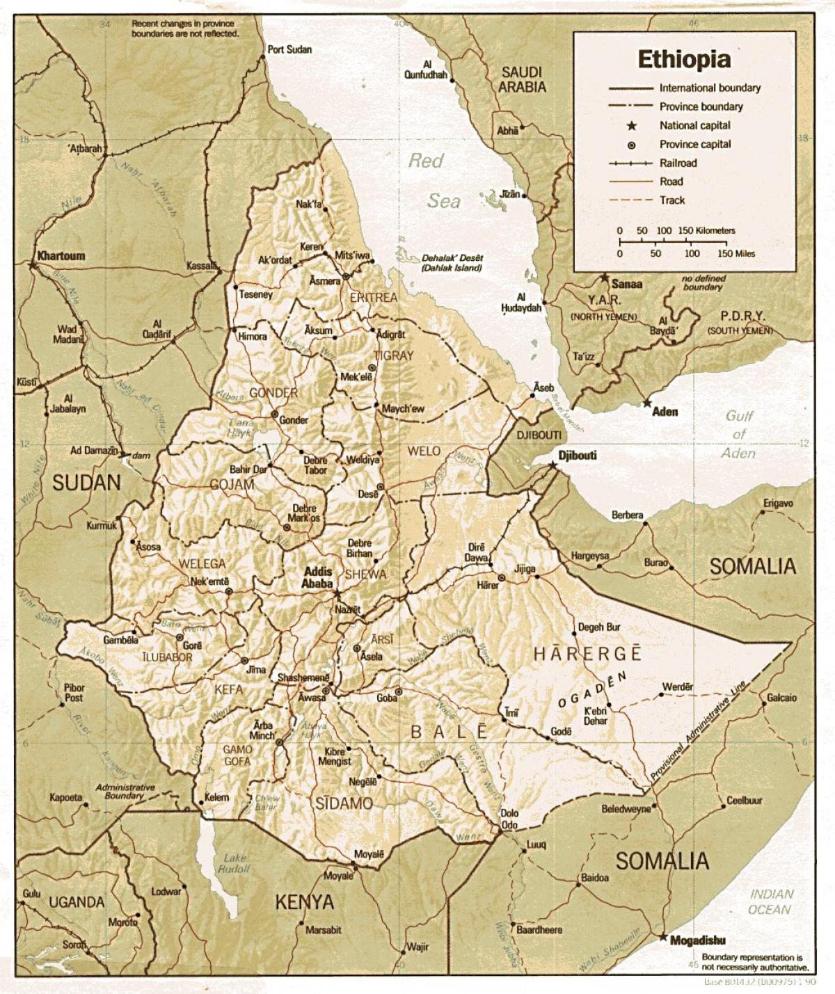 ancienne carte de l'Éthiopie