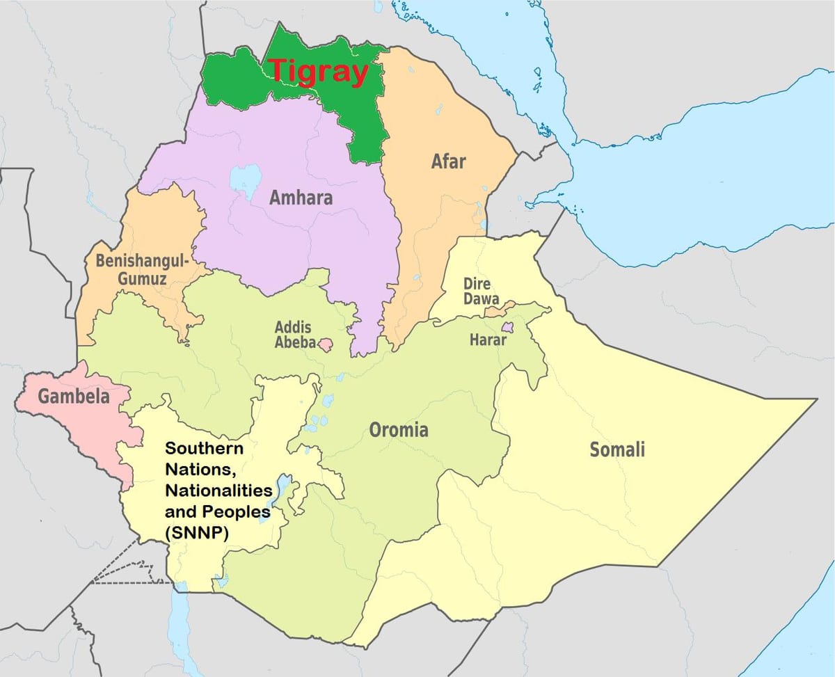 Ethiopian tigré carte