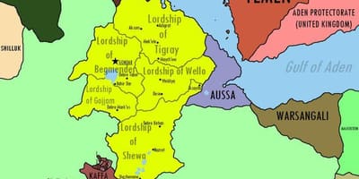 Carte de l'empire Éthiopien