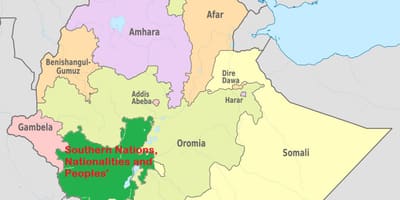 Carte de snnpr Ethiopie