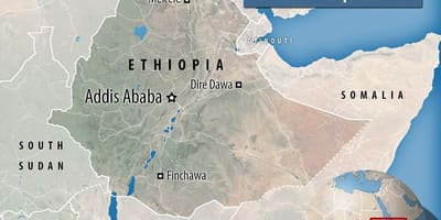 La dépression Danakil en Ethiopie carte