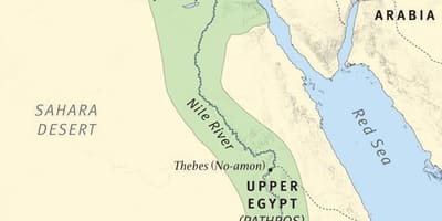 Carte de l'Éthiopie, du temps de la bible
