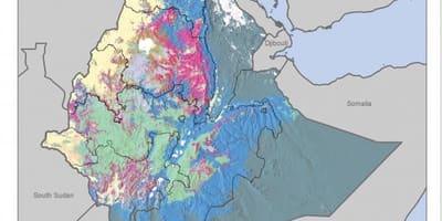 Carte de la carte des sols de l'Éthiopie